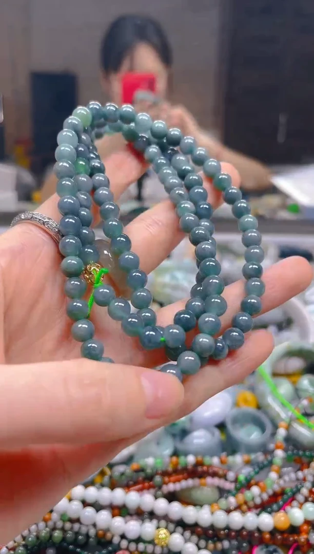 翡翠未镶嵌颈饰6MM/K/翡翠A货一图一物