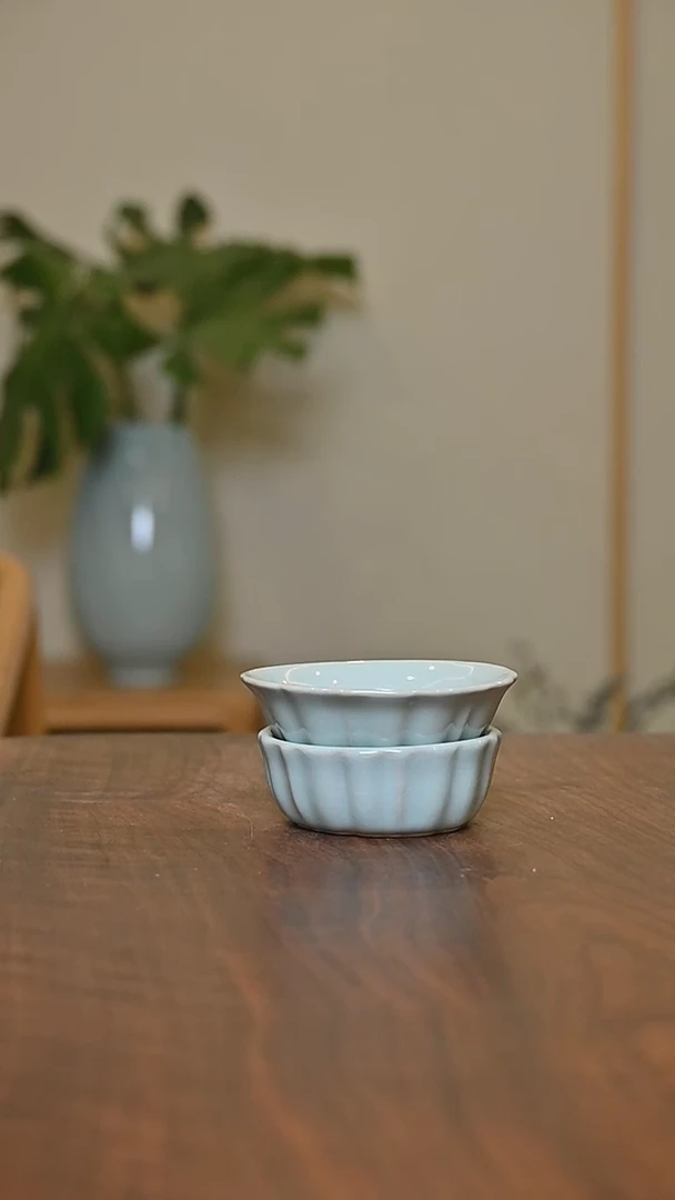 茶漏 天青 微瑕 无款