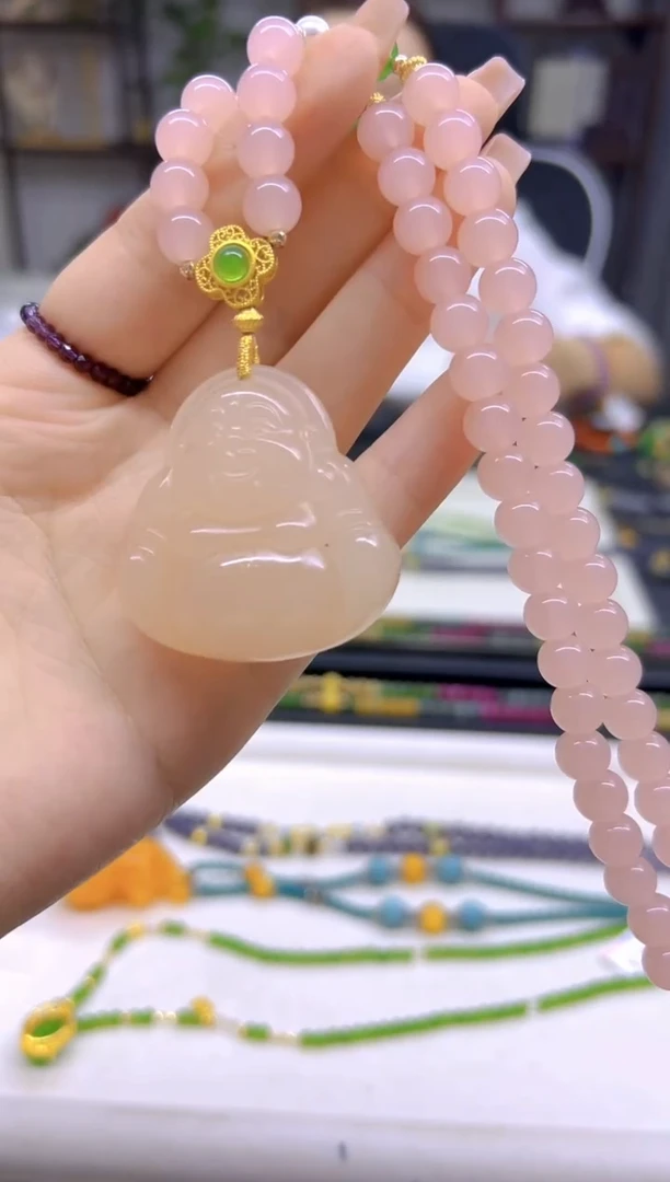 和田玉未镶嵌毛衣链DIY款M285