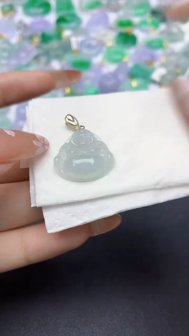 颈饰银S925镶嵌翡翠a货假一赔三支持复检百元上9元证书费自理