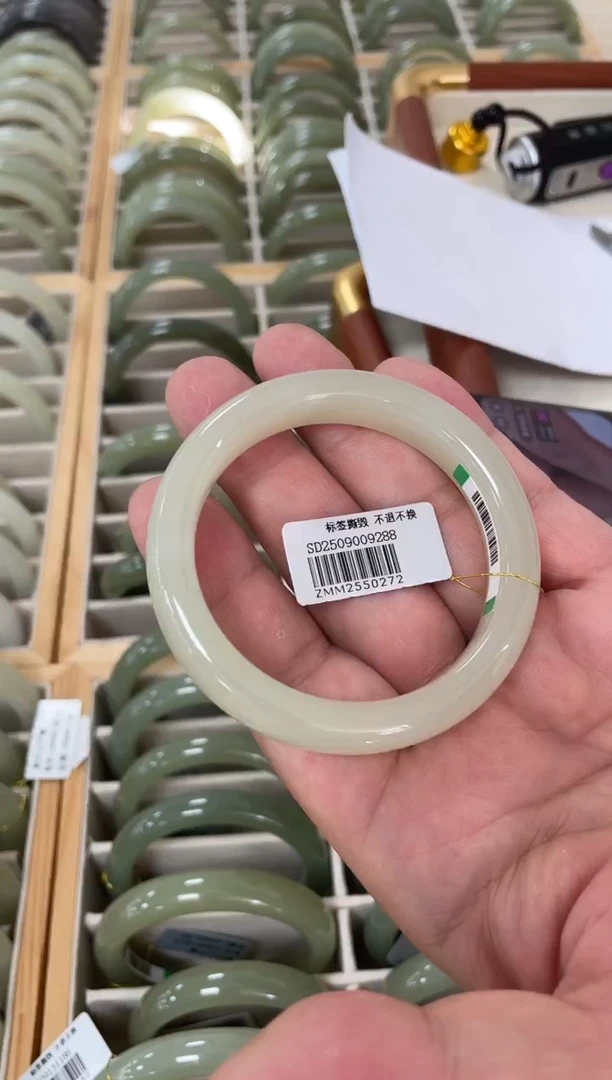 未镶嵌手镯和田玉54圈口 0272