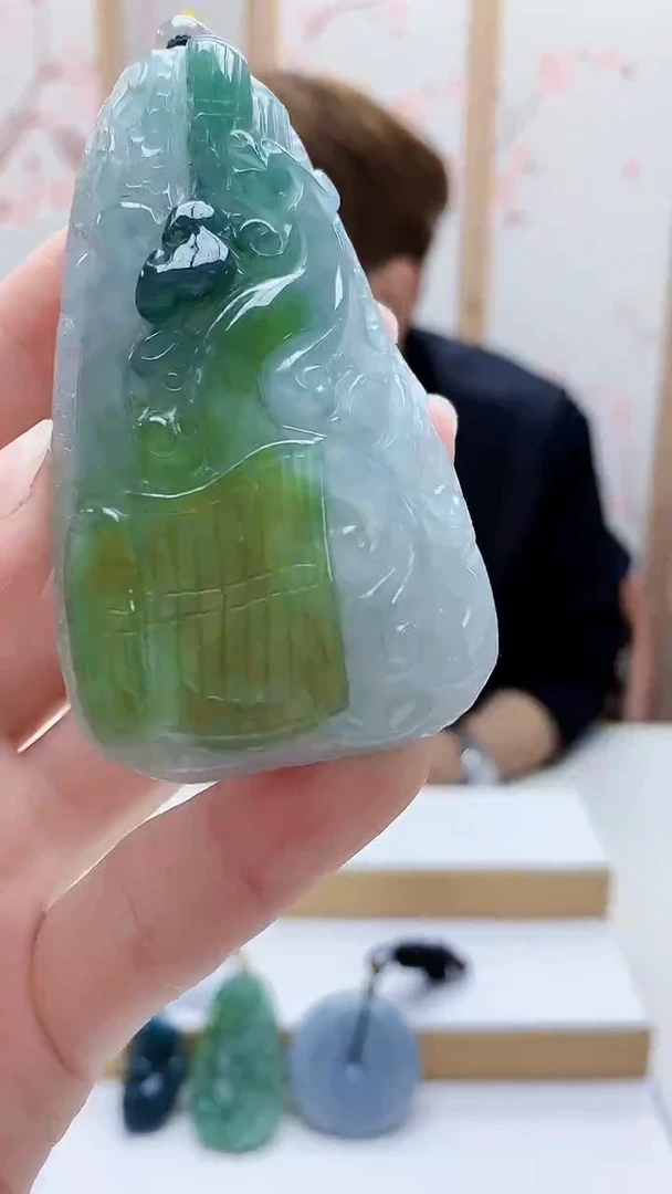 未镶嵌定制翡翠5159ry-毛货挂件46