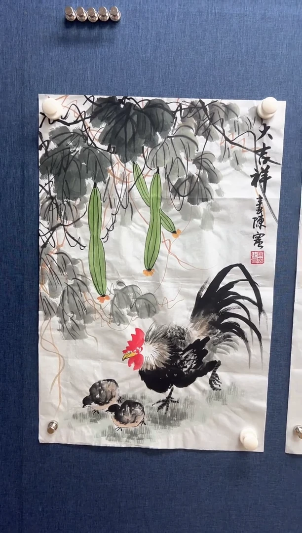 国画陈蜜3平尺画作随机发一幅