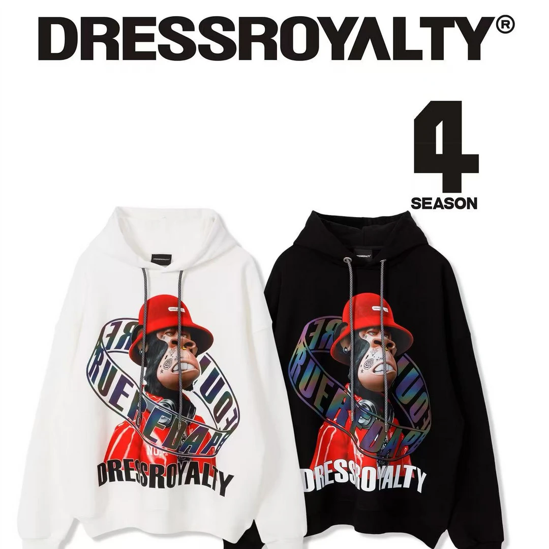 DRESS ROYALTY-S-NO.4红帽APE卫衣宽松重磅韩潮卫衣-2090420