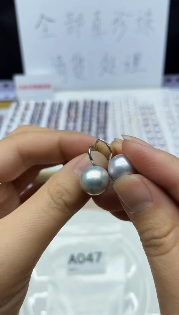 【闪购商品】淡水珍珠耳饰银S925镶嵌耳环