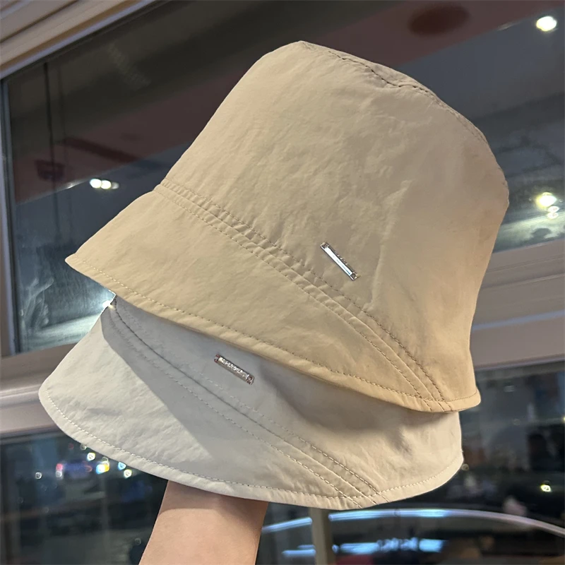 日系加深防晒渔夫帽女户外百搭显脸小盆帽夏季轻薄透气素颜遮阳帽