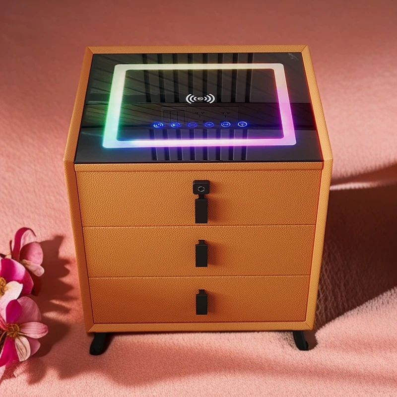 多功能跑马律动4音响家用带灯无线充蓝牙床头柜轻奢抽屉现代简约
