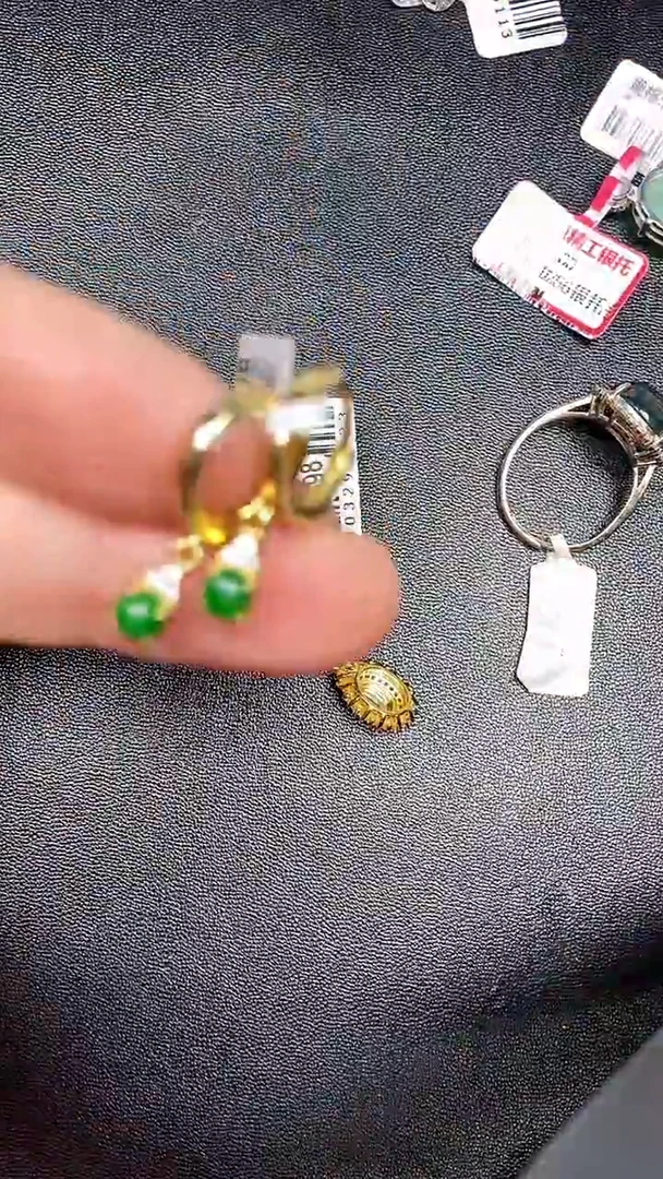 银S925镶嵌戒指翡翠3690