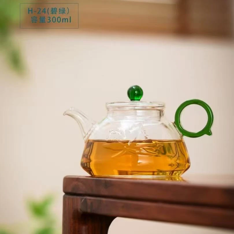 北大史高硼硅玻璃高透纯手工小壶耐高温小泡茶壶高档茶具透明小壶