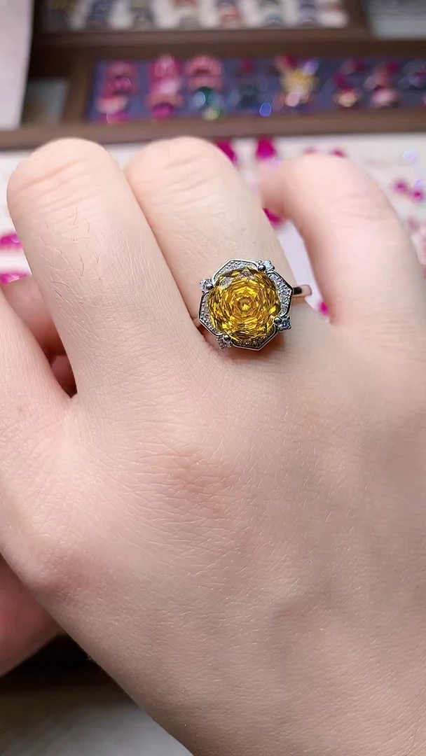 【闪购商品】彩色蓝宝石戒指银S925镶嵌000