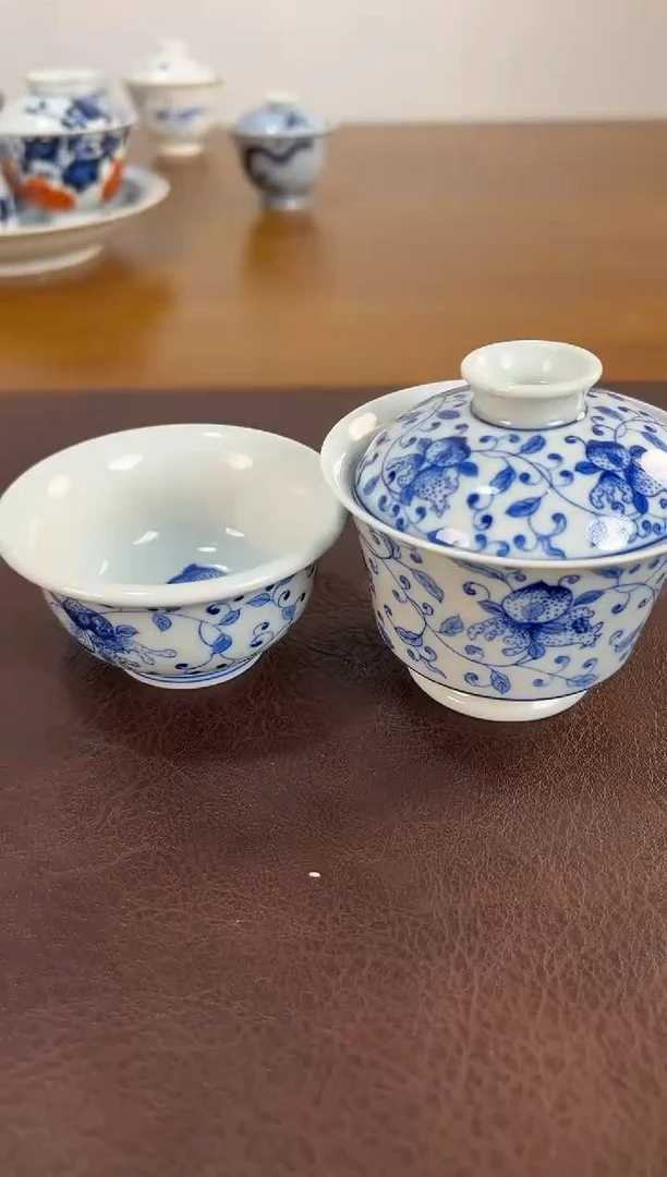 照夜白青花多子多福套组