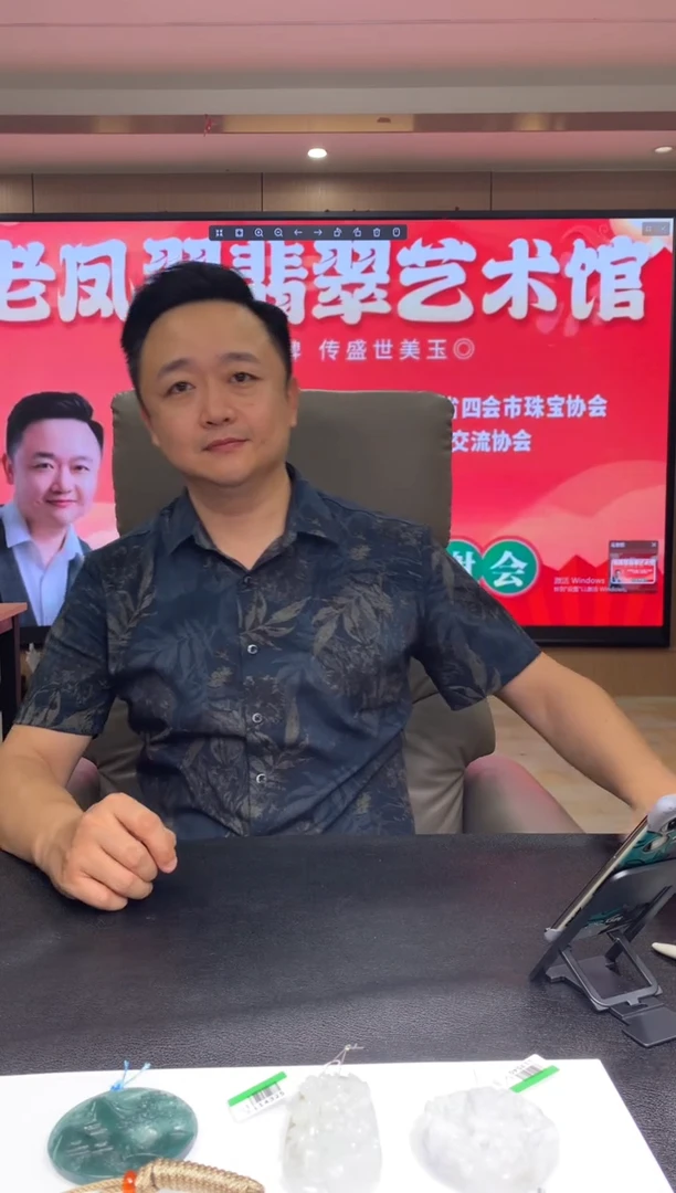 定制翡翠未镶嵌婕*1034dp-毛货挂件