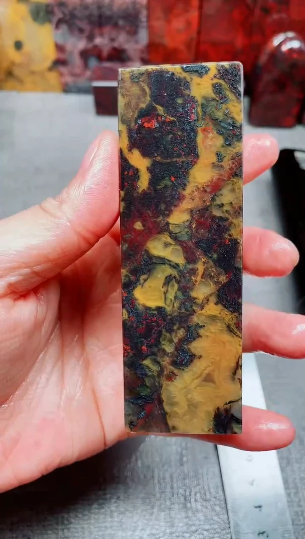 桂林鸡血玉素章3.0左右43