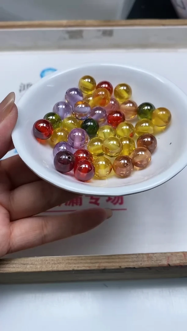 散珠天然锆石未镶嵌B2056 彩锆石10mm3个15元