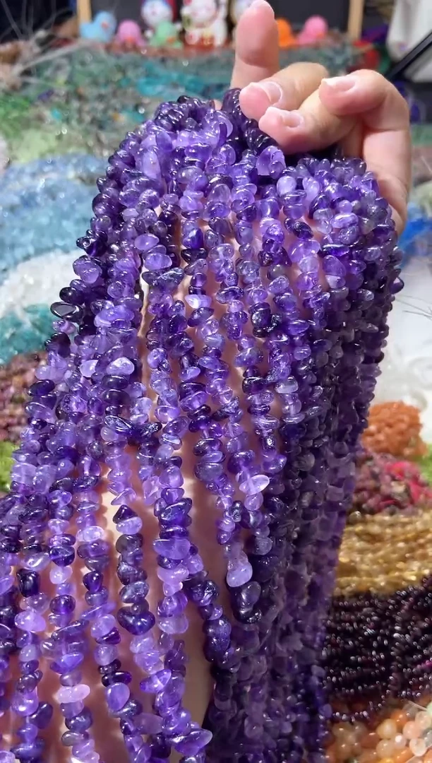 水晶珠宝半成品未镶嵌紫水晶