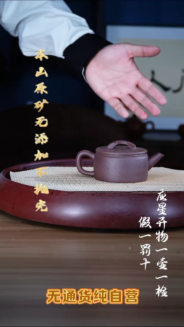 紫砂壶全砂革紫泥 汉瓦 190cc