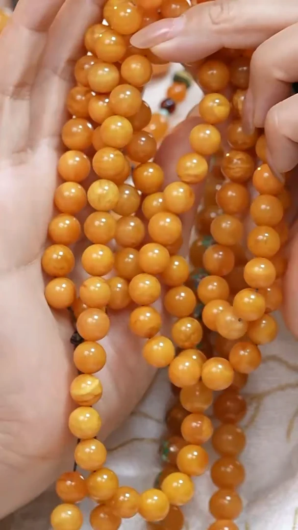 蜜蜡颈饰未镶嵌8361天然蜜蜡珠宝奇石全部保真