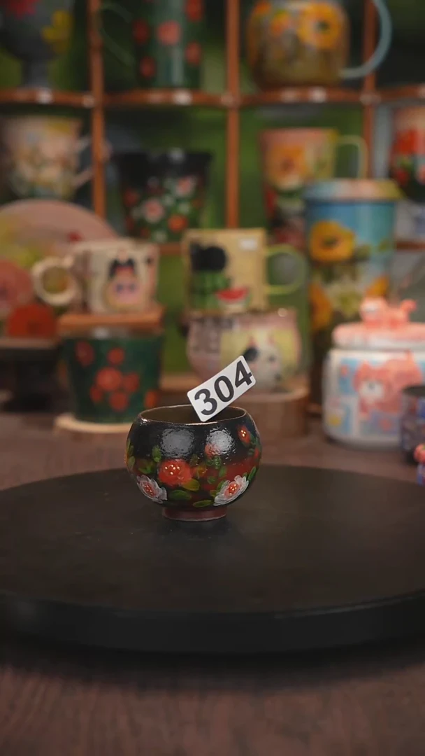 紫砂油画釉下彩手绘304