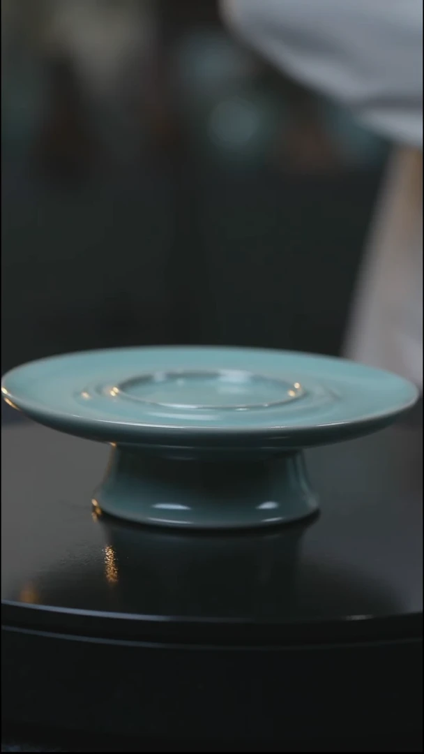 底托 汝瓷 （拾汝）（天青）