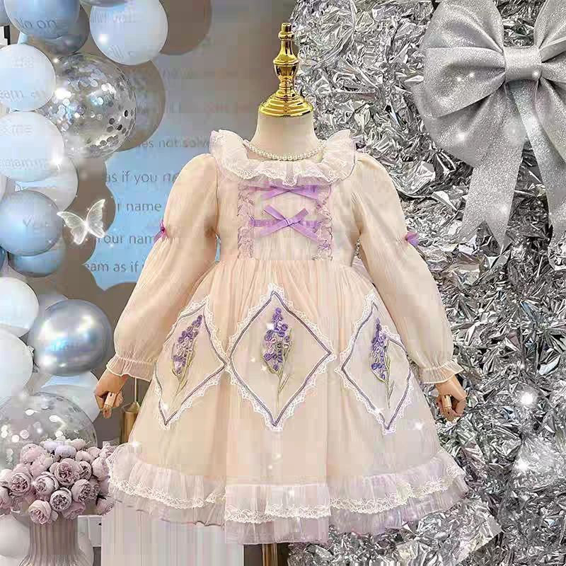 女童洛丽塔公主裙秋装新款洋气宝宝生日礼服裙儿童春秋季裙子2195