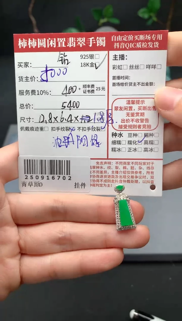颈饰18K金镶嵌翡翠姐姐250916702