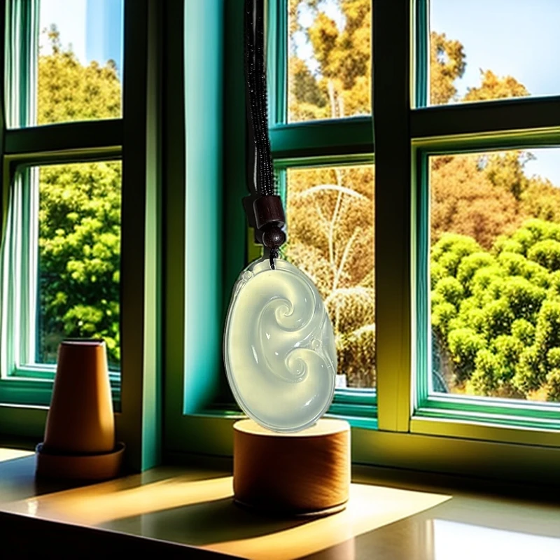 蛇纹石玉发一个吊坠