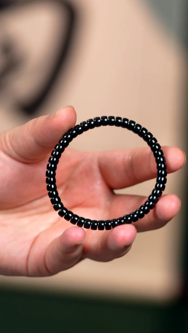 未镶嵌手链和田玉6mm塔青羊脂级