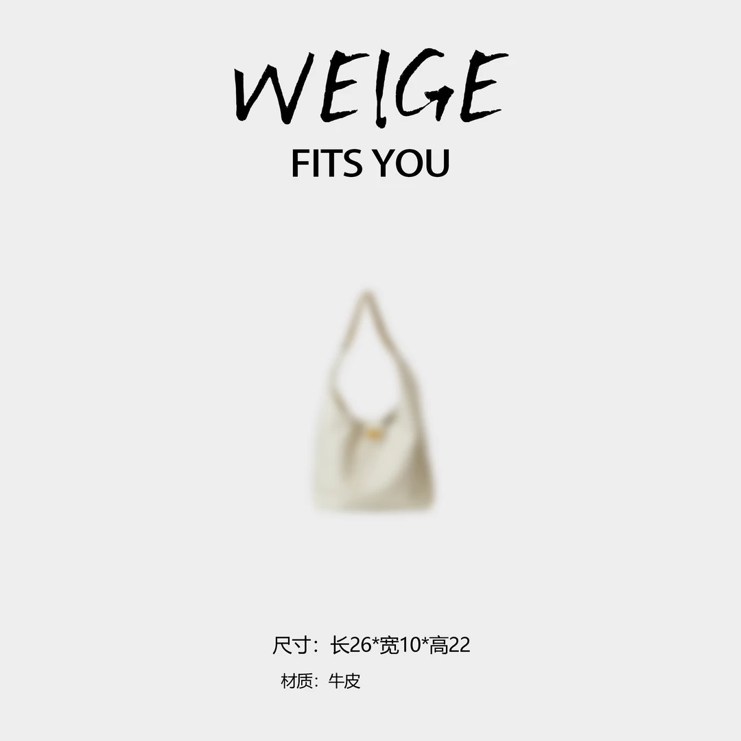 【高定系列】2025轻奢时尚小众通勤简约手提单肩腋下包 BV9126-大白