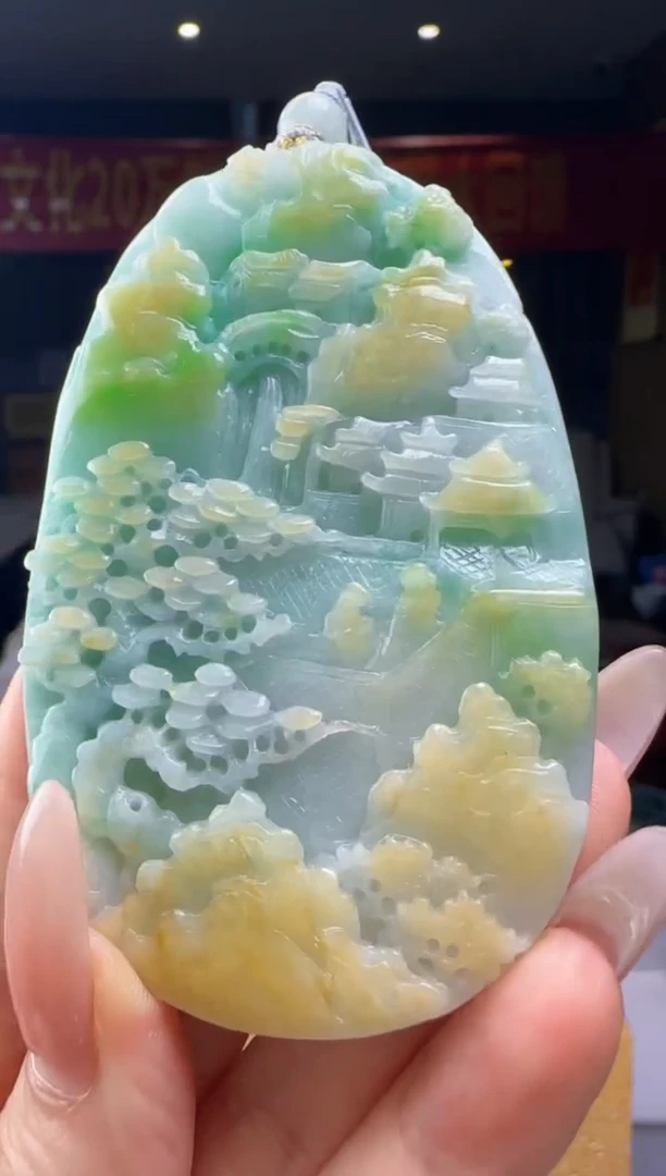 翡翠未镶嵌颈饰YJ@@960Q3J18043