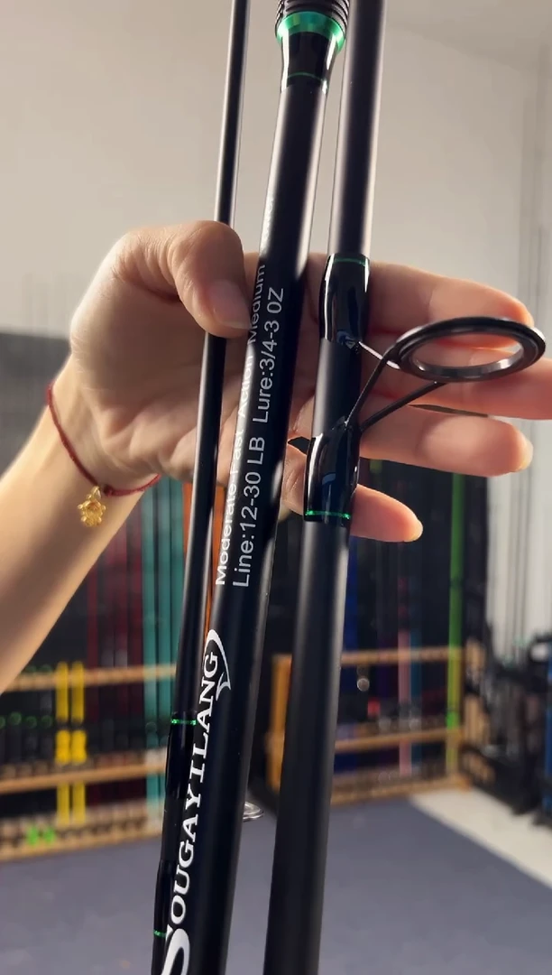 3.6m碳素绿松三节竿3.6米直柄（瑕疵尾货竿，没有售后，介意勿拍）