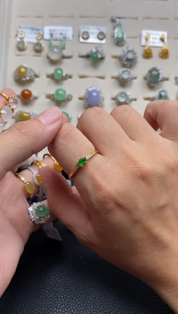 翡翠戒指银S925镶嵌11111111