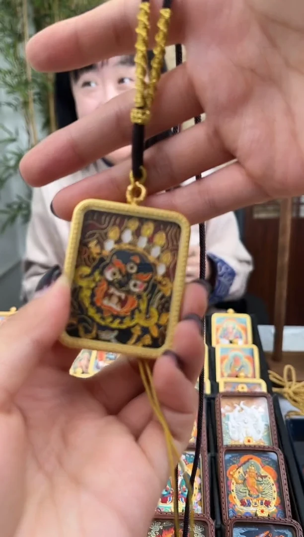 【闪购商品】吊坠掐丝大黑天-铺沙3.5*4.5