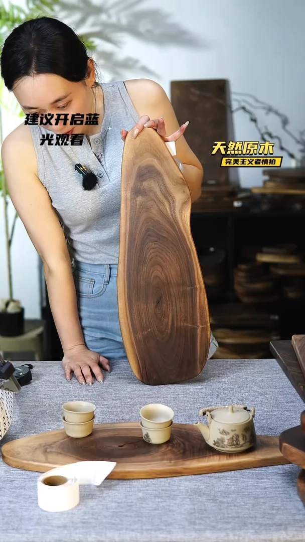 木北美黑胡桃原木.干裂疤结不属于商品质量问题完美主义者慎拍