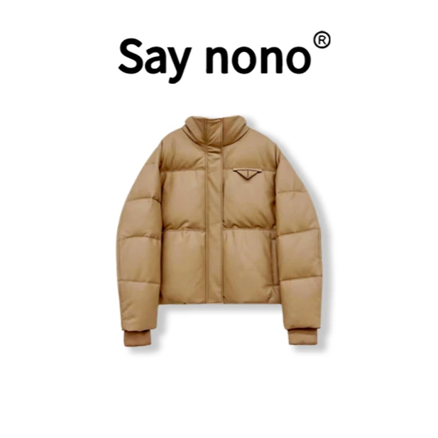 懒猫nono│Saynono 时尚气质皮羽绒面包服外套YQ28016