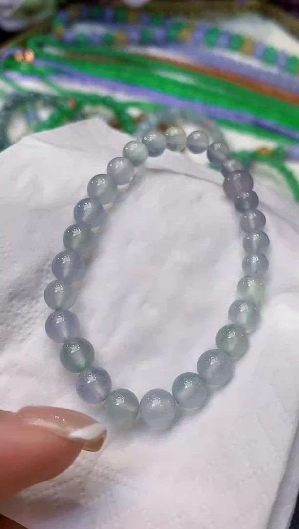 18K金镶嵌手串翡翠D98