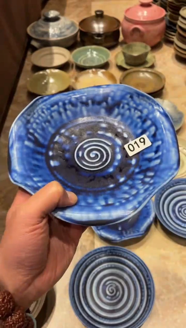 瓷片1*619苏打蓝螺纹盘1个