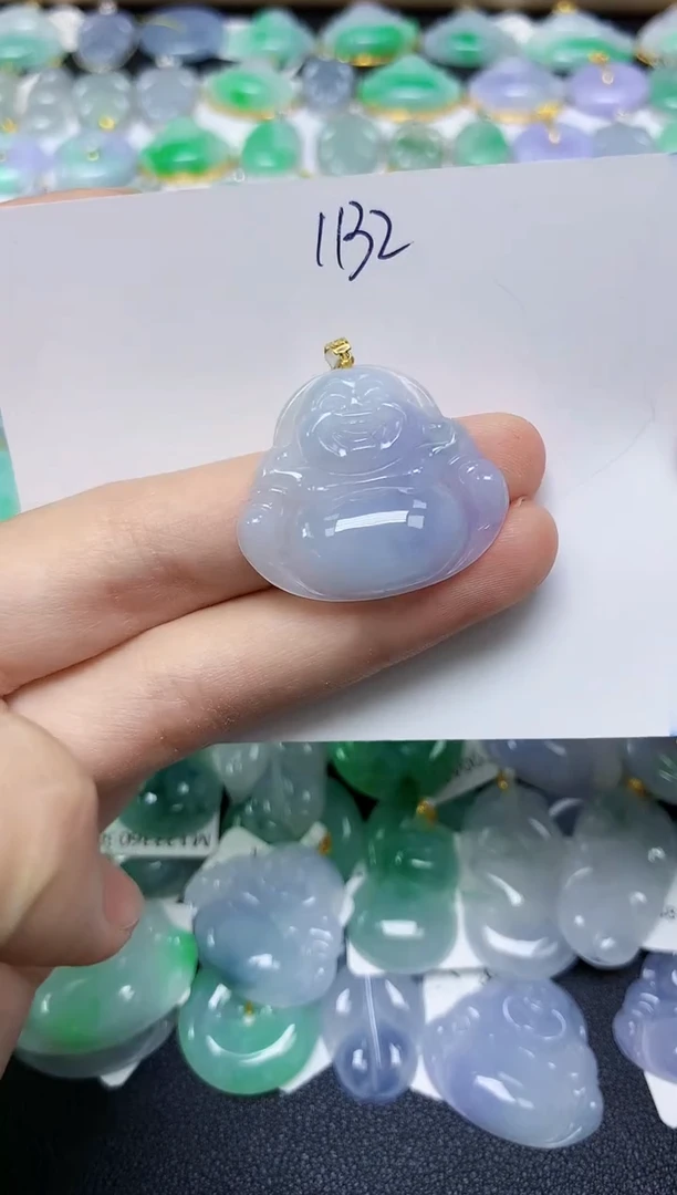 翡翠18K金镶嵌颈饰 天然缅甸翡翠A货