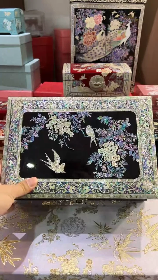 微瑕按扣绒布底·弘贝雅螺钿漆器文化馆