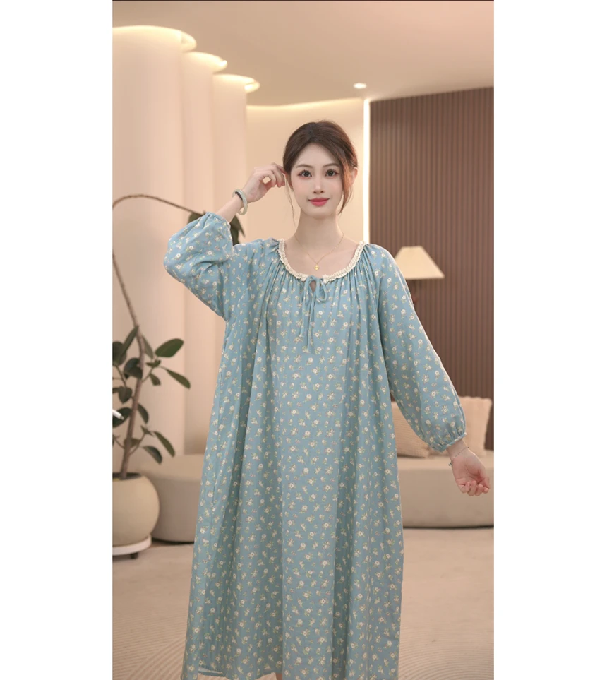 DM【蓝清风】高定设计款时尚家居服睡裙