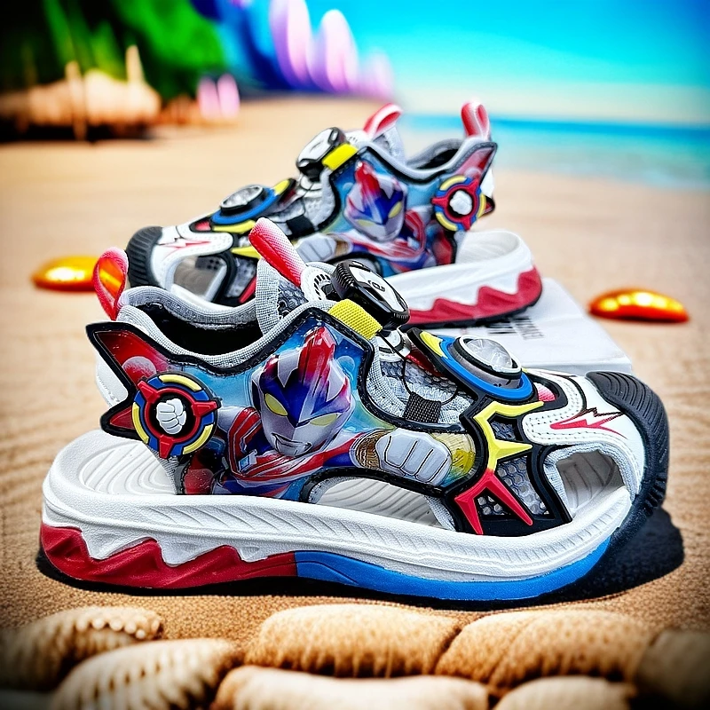 奥特曼鞋子男童凉鞋包头夏季幼儿园沙滩鞋户外小孩男孩小童儿童鞋