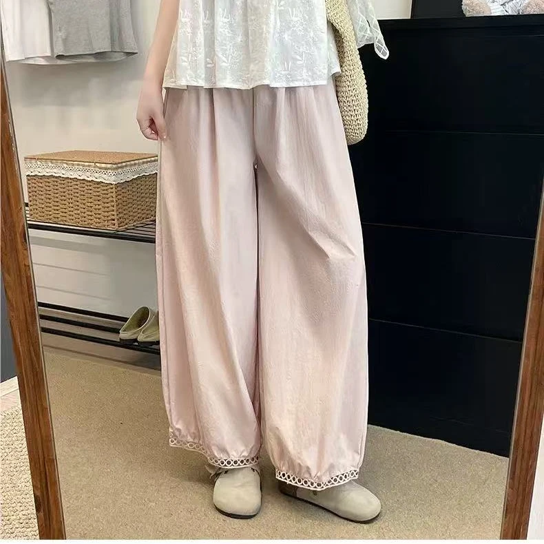 203纯色百搭女士夏季灯笼裤