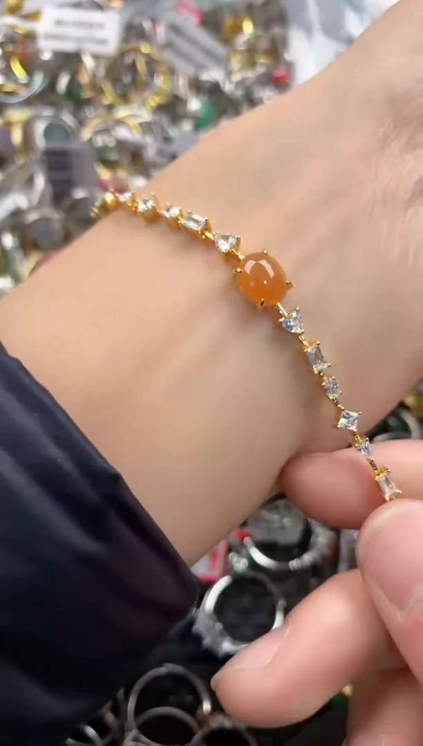 银S925镶嵌戒指翡翠222  10