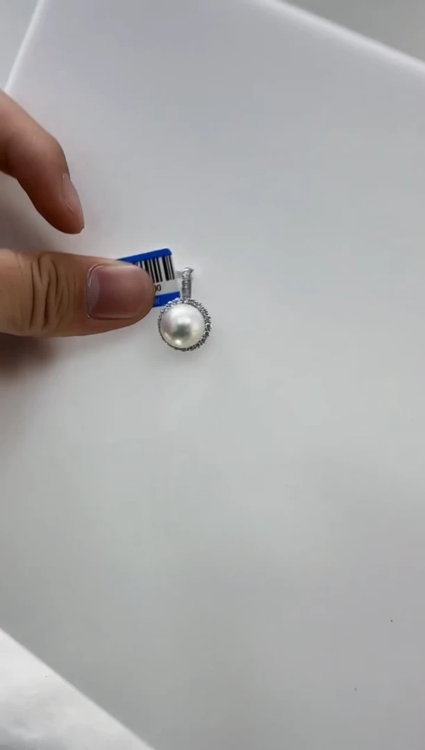 【闪购商品】淡水珍珠DA银S925镶嵌b628 白珠吊坠