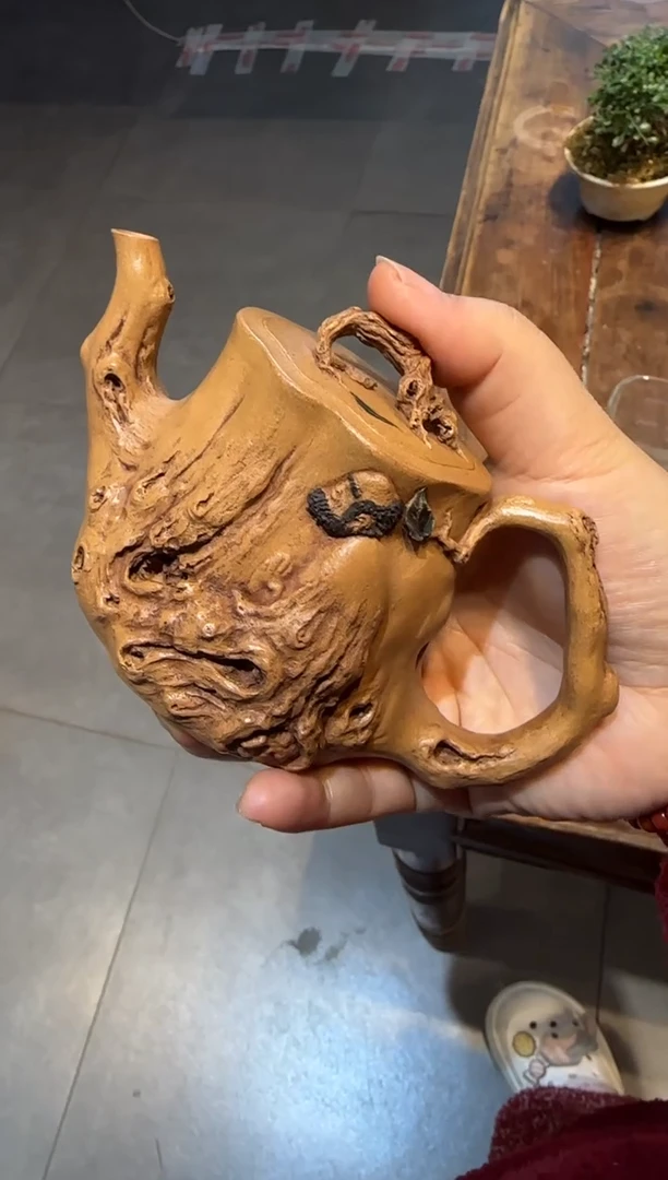 茶壶紫砂修*达摩 黄金段