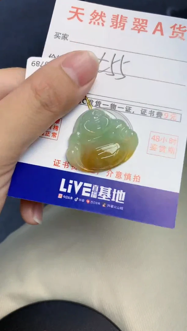 颈饰未镶嵌翡翠天然缅甸A货翡翠百元以上9元证书费自理