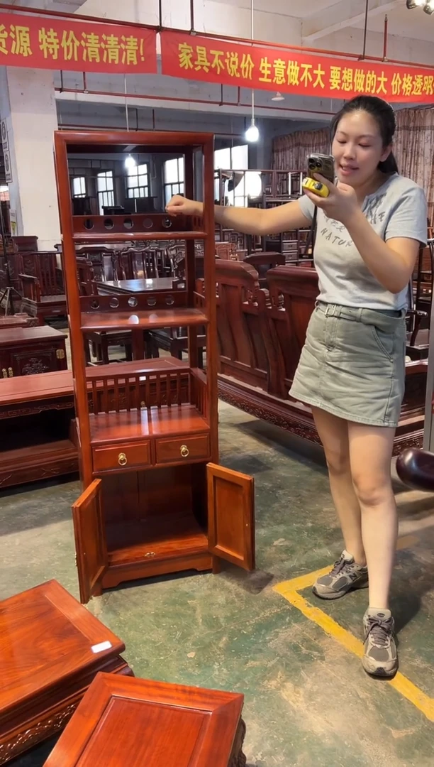 花梨木类成套家具玲珑书柜