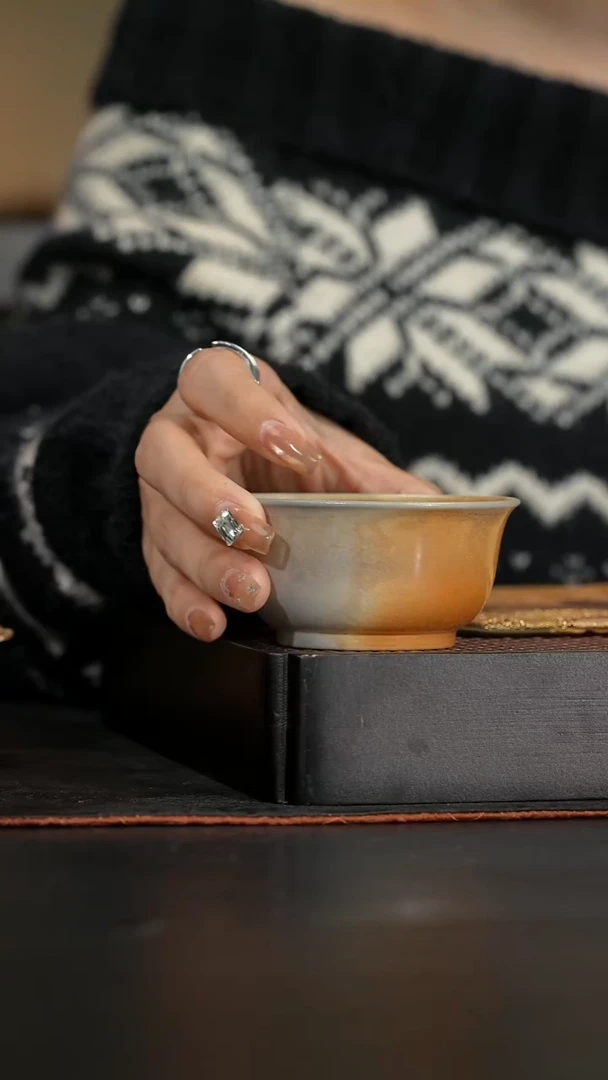 金丝楠木落灰落深杯50ml