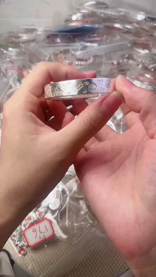 珐琅足银手镯A105