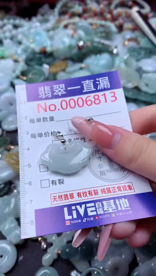 翡翠未镶嵌吊坠(不含链)6813