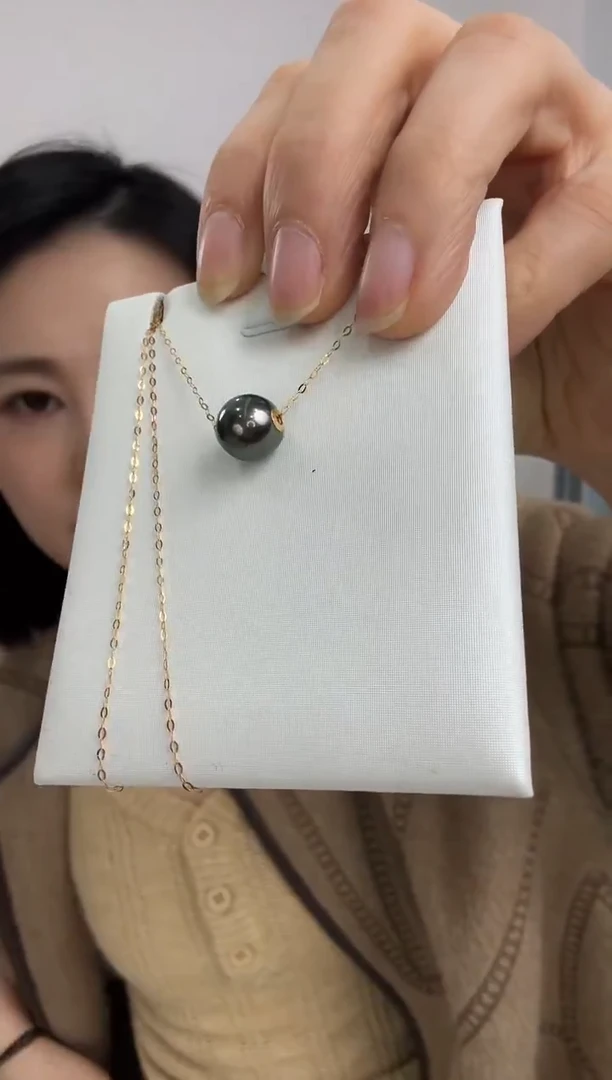 未镶嵌丨海水珍珠9mm大溪地路路通吊坠@@C154